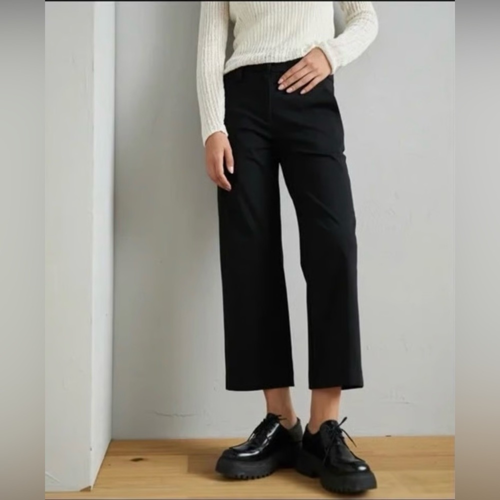 Kotn Egyptian Cotton Cropped Wide Leg Trousers